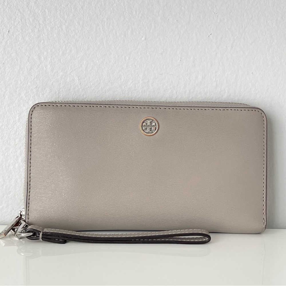 Tory Burch Large Zip Wallet with Wristlet Strap